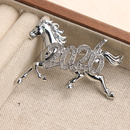Luxury 2026 Year of the Horse Design Brooch for Men and Women, JewelryAccessories, Wedding, Holiday, Party, Couple'sSurpriseGift