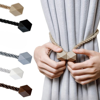 1pc Boho Style Magnetic Curtain Tiebacks - Easy Install, No Drilling Required, Stylish Curtains for Living Room