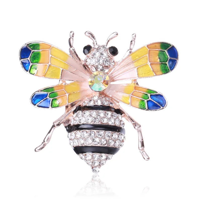 SHMIK Women Men Bee Beetle Crystal Pearl Brooches Pin Fashion Metal Cute Insect Jewelry Accessoreis Retro Women's Men's Brooch