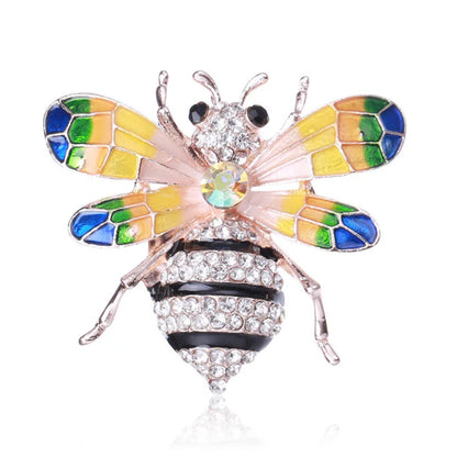 SHMIK Women Men Bee Beetle Crystal Pearl Brooches Pin Fashion Metal Cute Insect Jewelry Accessoreis Retro Women's Men's Brooch