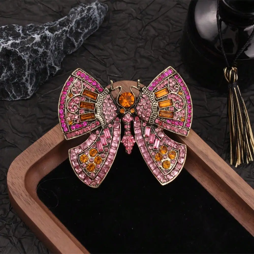 Brooches for Women, Retro Palace Style Butterfly Treasure Brooch Pin, for Coat Dress Decoration, Elegant Jewelry Festival Gift