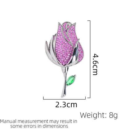 SUYU Women's Light Luxury Black Rose Brooch Pin For Men's Suit Neck Pin Accessories Pins 2024 New Unique Design Sense Brooch