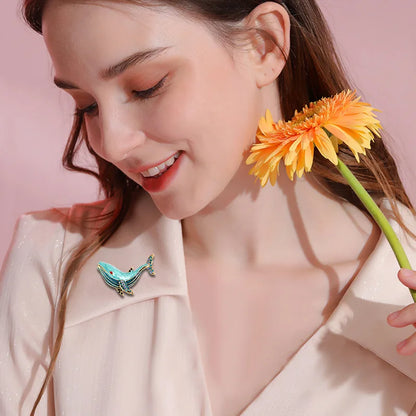 Baroque-style Luxury Whale Animal Design Brooches for Men and Women, Jewelry and Accessories, Wedding, Holiday, and Party Gifts