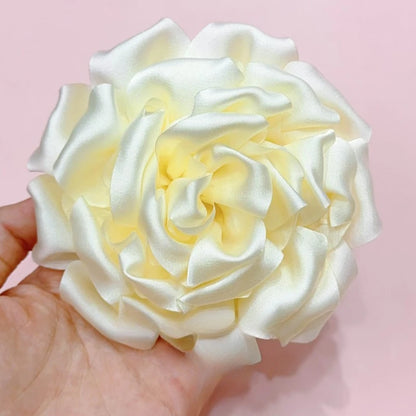11CM Handmade Fabric Rose Flower Brooch Korean Fashion Corsage Lapel Pins for Women Accessories Wedding Party Jewelry