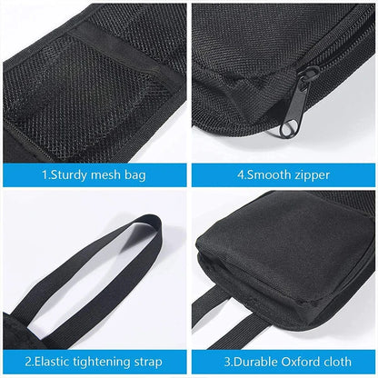 Multifunctional Zipper Storage Bag Car Side Storage Bag with Mesh Pocket for Things Holder Suitable for Cars