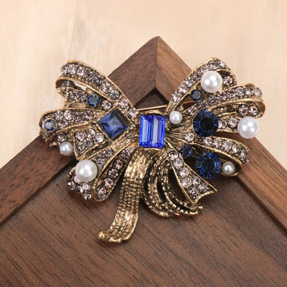 Baroque-Style Luxury Bow Brooch for Men and Women, Jewelry and Fashion Accessories, Perfect for Holidays and Parties