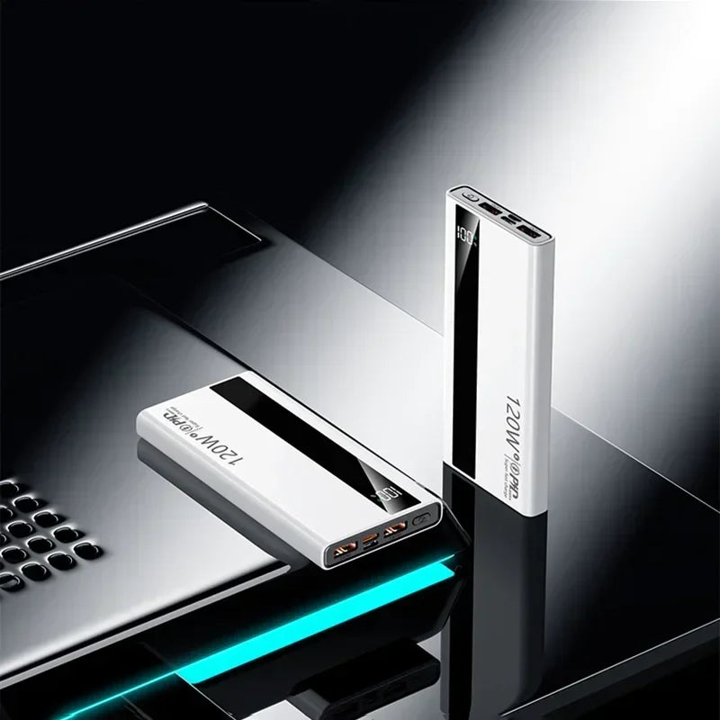 Lenovo 200000mAh Powerbank 120W Super Fast Charging Portable Battery Charger Ultra Capacity LED Digital Display For IPhone
