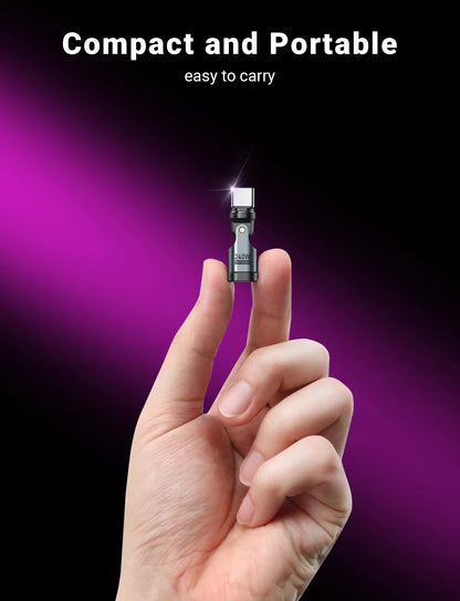 AUFU 9pin Magnetic OTG Adapter Type C Female to Type C IOS Micro Male Converter PD 240W Fast Charging Adapter For iPhone Laptop