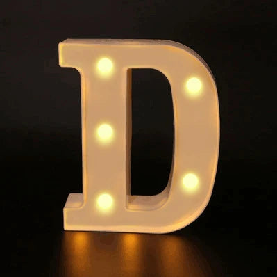 Alphabet LED Night Lights Luminous Number Letter Lamp 16cm Letter Light for Home Wedding Birthday Christmas Party Decoration