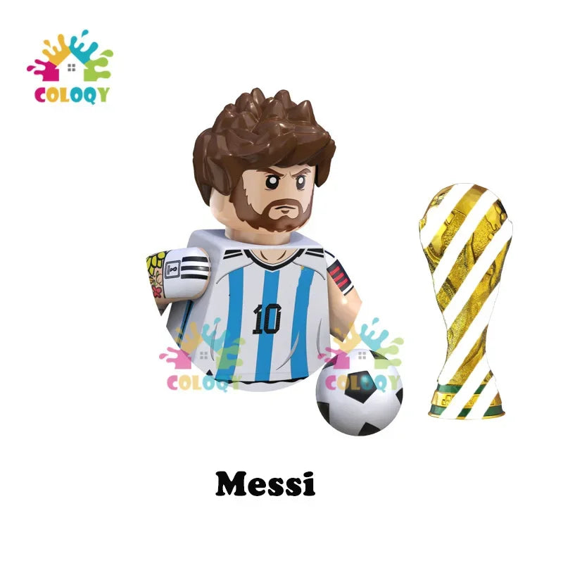 Kids Toys Football Stars Building Blocks Sport Player Mini Action Figures Toys For Boys Christmas Gifts