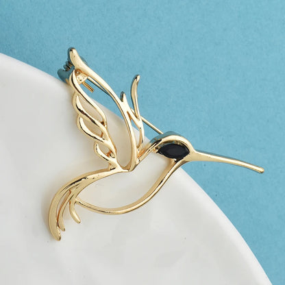 Wuli&baby Lovely Metal Bird Brooches For Women Unisex All-match Birds Animal Party Casual Brooch Pin Gifts