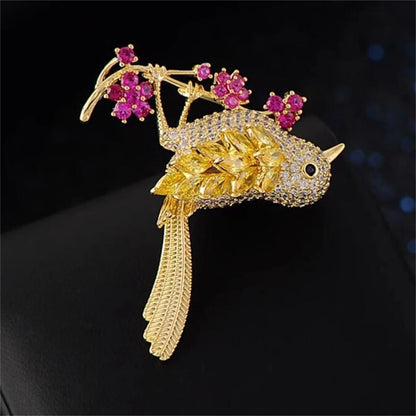 Luxury Bird Brooch, Korean Style Personalized Exquisite Chest Flower, Clothing Backpack Jewelry Accessories, Party Birthday Gift
