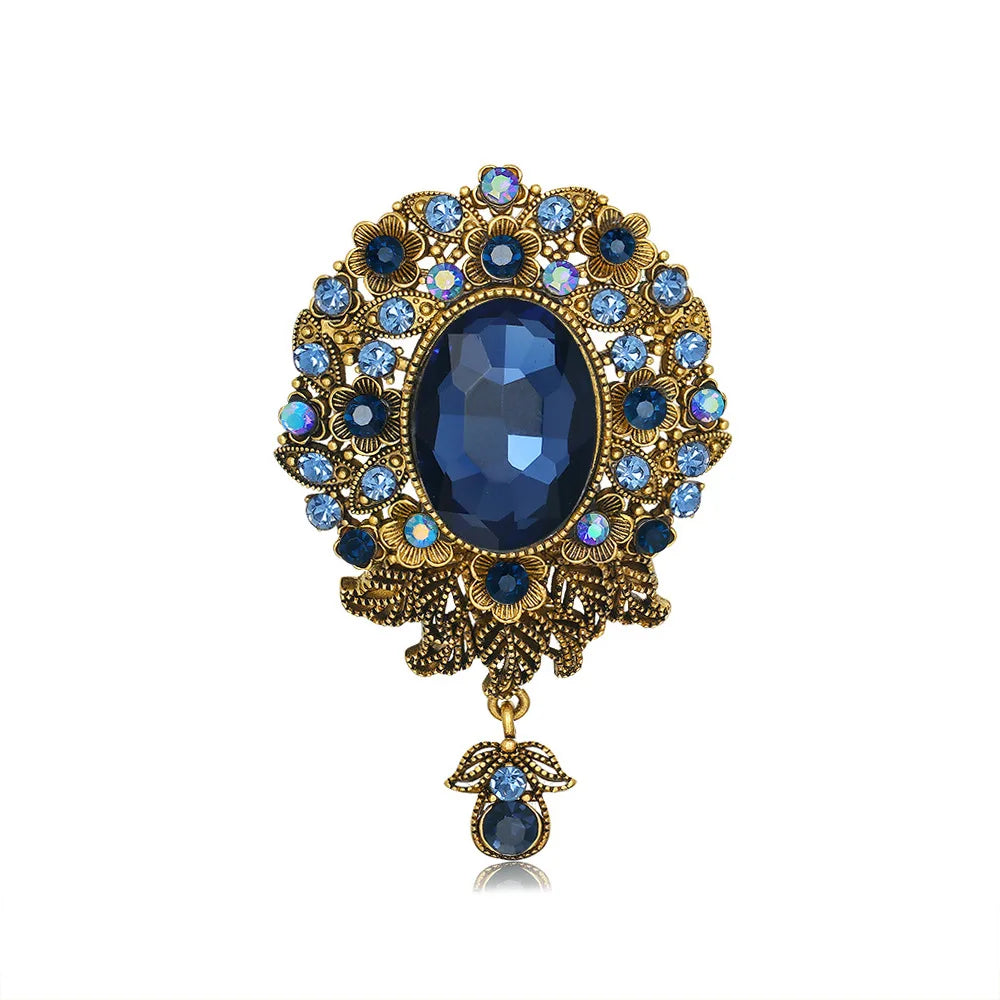 High fashion pins court vintage crystal brooch fashion pendant wedding women's brooch pin jewelry gifts