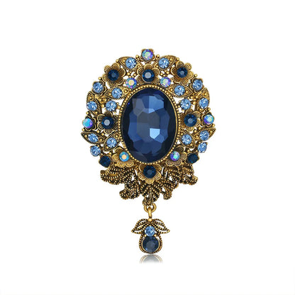 High fashion pins court vintage crystal brooch fashion pendant wedding women's brooch pin jewelry gifts