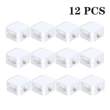 Rocoren Magnetic Cable Organizer Smooth Adjustable Cord Holder Magnet Desktop Cable Management Wire Protector Cable Clips Set
