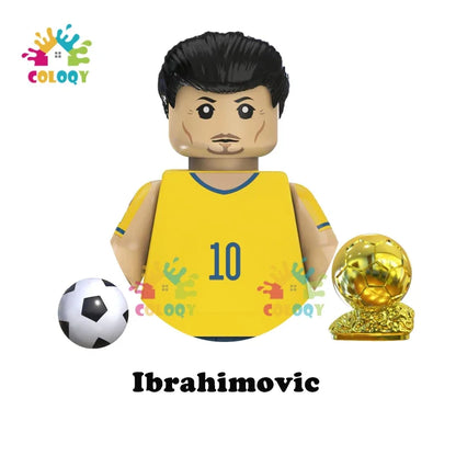 Kids Toys Football Stars Building Blocks Sport Player Mini Action Figures Toys For Boys Christmas Gifts