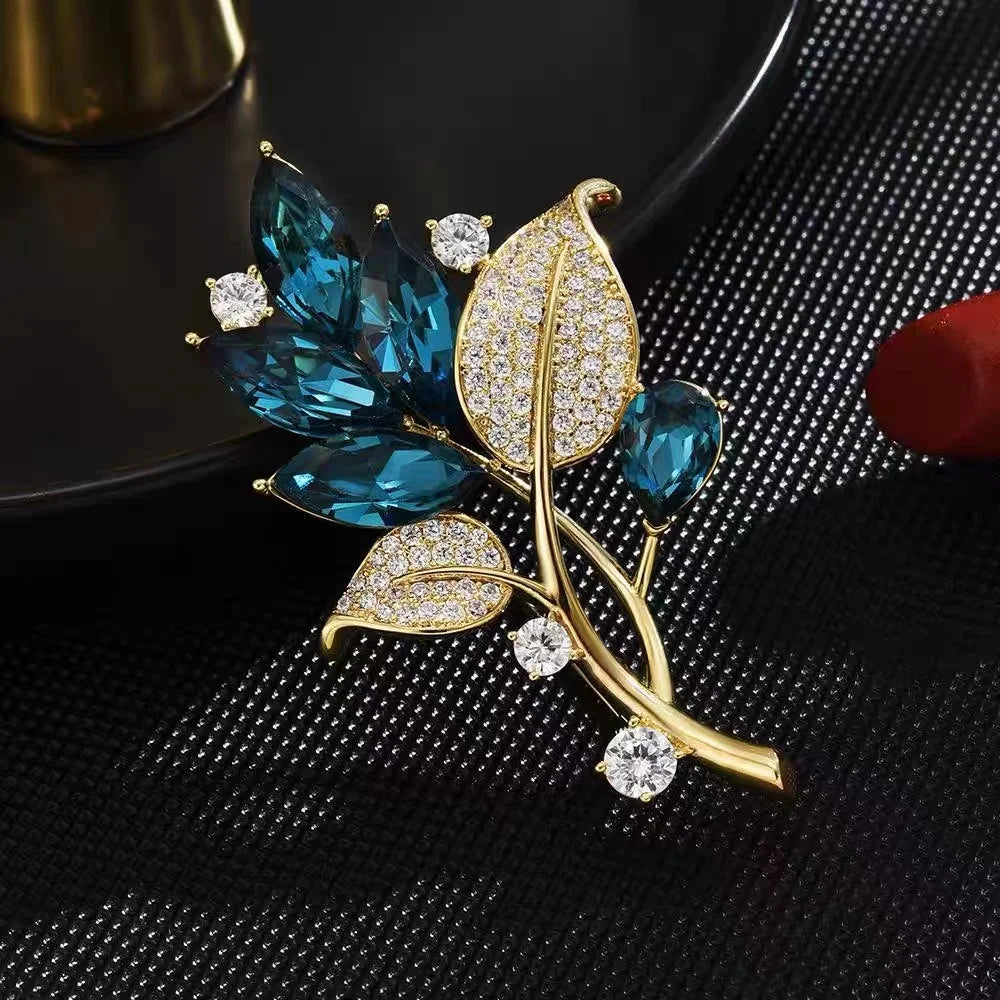 Shining Red Heart Brooches For Women Unisex Rhinestone Love Party Office Brooch Pins Gifts