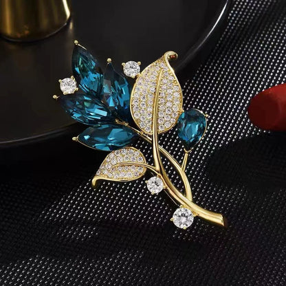 Shining Red Heart Brooches For Women Unisex Rhinestone Love Party Office Brooch Pins Gifts