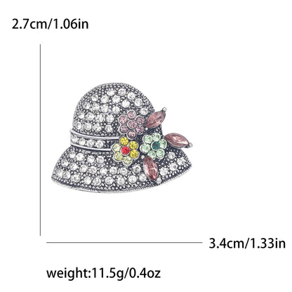 Luxury Rhinestone Sun Hat Brooches for Women Unisex Clothing Pins Necklace Event Party Backpack Fashion New Yea Gifts Decoration