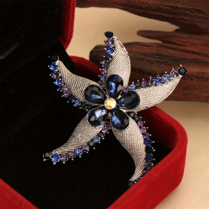 Baroque Luxury Beautiful Starfish Design Brooch for Men and Women, Jewelry Accessories, Wedding Holiday Party Gift
