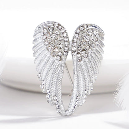Dark Wing Brooch Personalized Suit Angel Wings Accessory Men's Fashion High-end Inlaid Rhinestones Brooch Chest Flower Jewelry