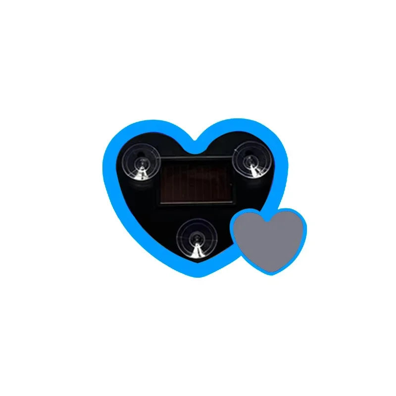 Solar Powered Car Neon Light Wireless Cute Heart Shaped Led Ambient Light Suction Cup USB Rechargeable Atmosphere Breathing Lamp