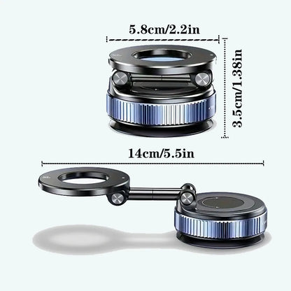 Upgraded 360° Vacuum Magnetic Phone Holder, Magnetic Car Phone Mount, Hands-Free Suction Cup Phone Holder for Car/Gym/Mirror