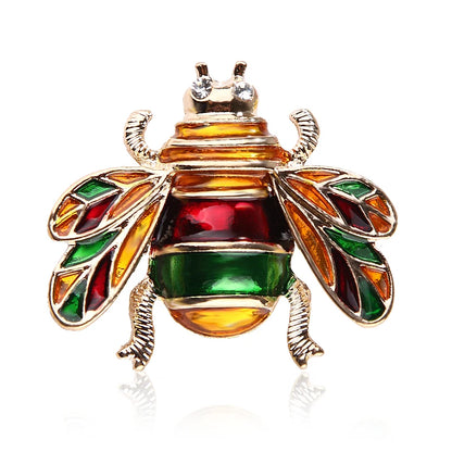SHMIK Women Men Bee Beetle Crystal Pearl Brooches Pin Fashion Metal Cute Insect Jewelry Accessoreis Retro Women's Men's Brooch