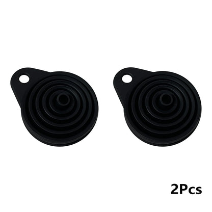 2Pcs Foldable Car Engine Funnel Silicone Liquid Funnel Washer Engine Oil Petrol Change Tools for Motorcycle Car Acesssories