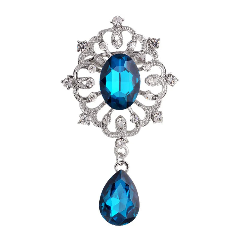 High fashion pins court vintage crystal brooch fashion pendant wedding women's brooch pin jewelry gifts