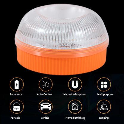 Universal V16 Car Warning Light LED Flashlight Emergency Light Yellow Light Traffic Strong Magnetic Induction for Vehicles