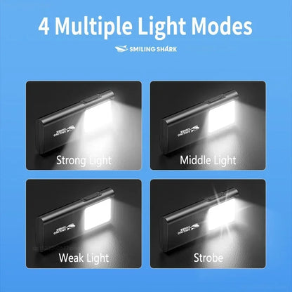Mijia SMILING SHARK TIP065 Rechargeable Worklight COB Floodlight Pocket Flashlight with Clip Design Outdoor Camping Lamp Tools