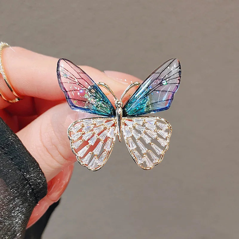 Multicolour Trendy Acrylic Brooches Faery Elf Butterfly Dragonfly For Women Fashion Insect Jewelry For Birthday Party Daily