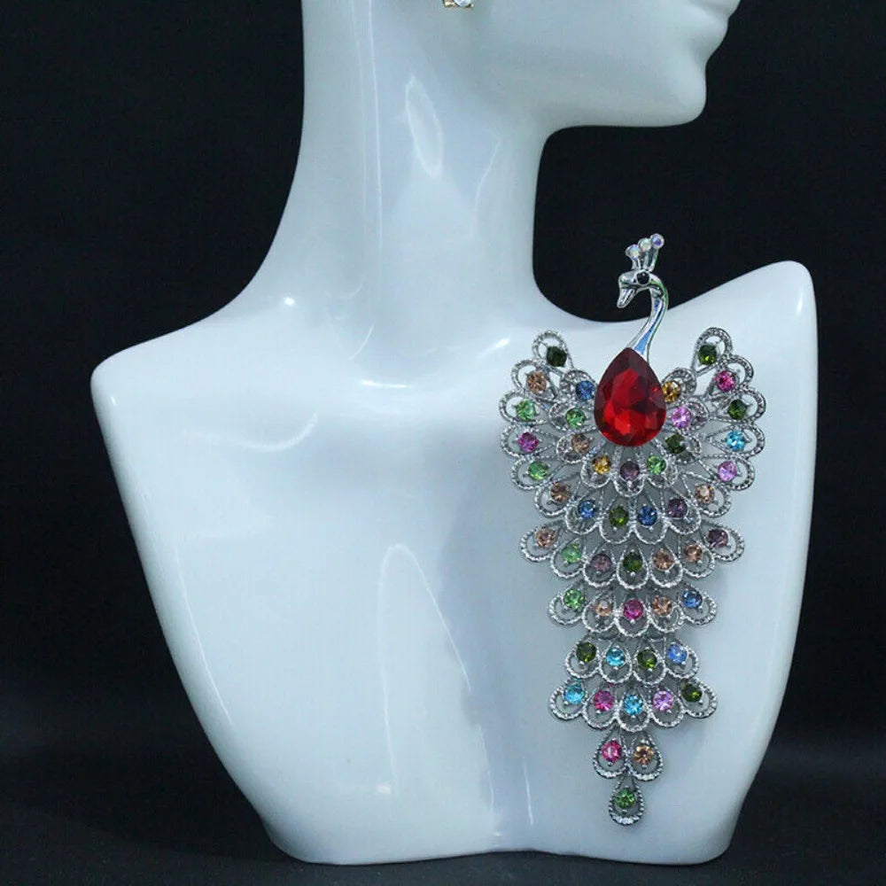 Luxury Beautiful Peacock Phoenix Animal Love Brooch for Men and Women，JewelryAccessories, WeddingHolidayPartyCoupleSurprise Gift