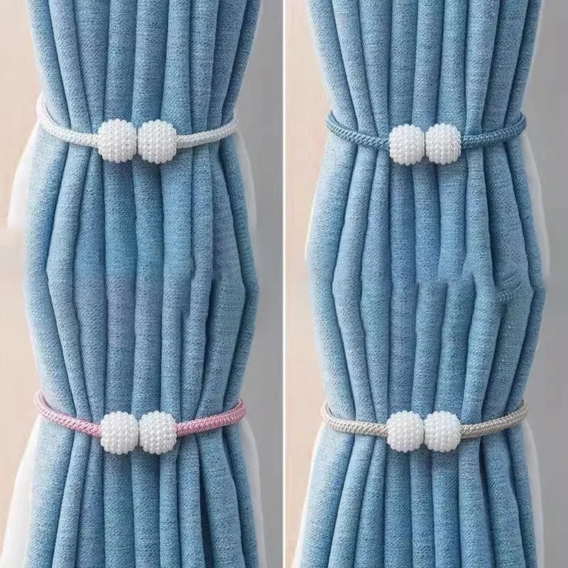 Curtain magnet buckle without punching creative versatile rope ties decoration modern simple straps 2pcs