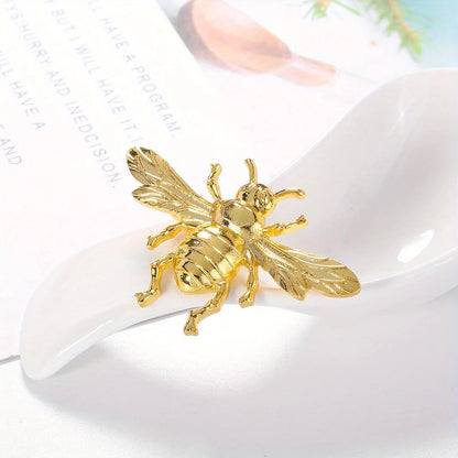 SKEDS Luxury Exaggerated Vintage Women Girls Crystal Bee Brooch Pin Fashion Elegant Lady Exquisite Insect Rhinestone Badges
