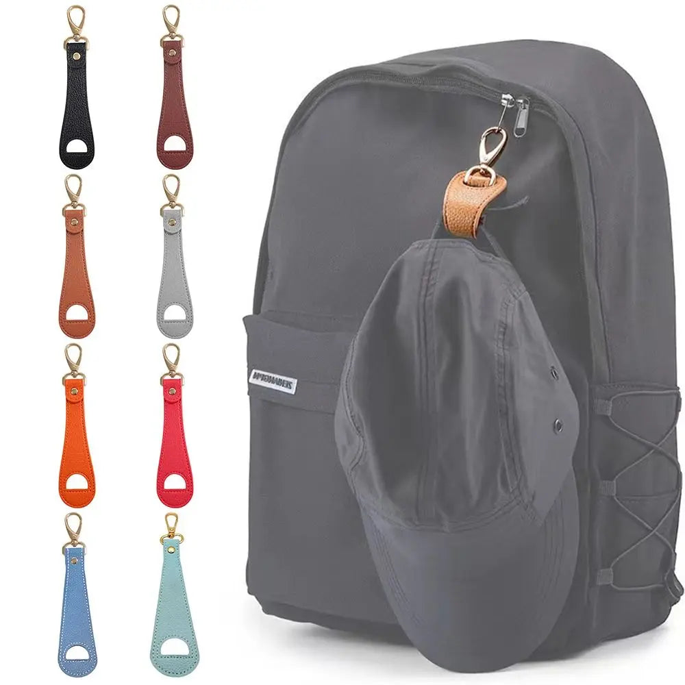1Pcs PU Leather Hat Clip Hat Holder Hat Keep Clip Hands Free Storage Clip Buckle Outdoor Travel Hooks Handbag Accessories