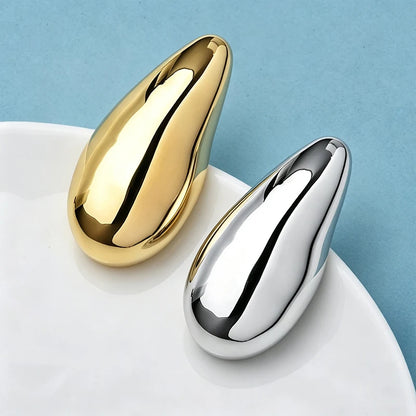 Wuli&baby Alloy Water-drop Brooches For Women Men 2-color Minimalist Style Geometric Office Causal Brooch Pins Gifts