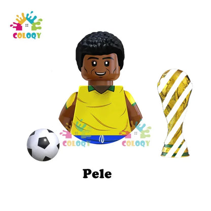 Kids Toys Football Stars Building Blocks Sport Player Mini Action Figures Toys For Boys Christmas Gifts