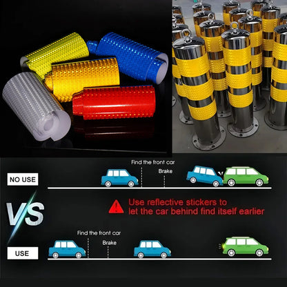 Reflective Safety Mark Tape Stickers Self Adhesive Warning Film for Car Motorcycle Auto Styling