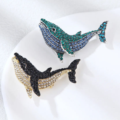 Baroque-style Luxury Whale Animal Design Brooches for Men and Women, Jewelry and Accessories, Wedding, Holiday, and Party Gifts