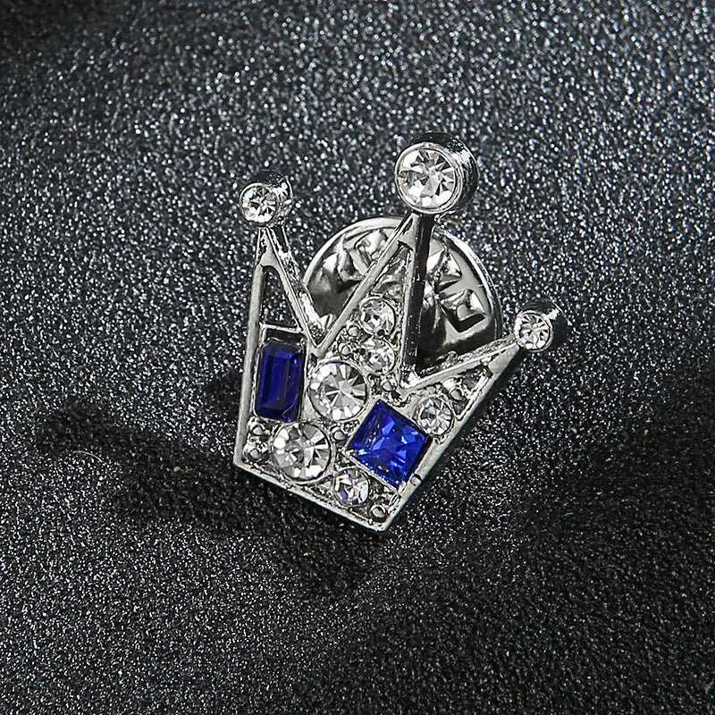 Crown Chain Brooch Vintage Tassel Crystal Brooch Temperament Rhinestone Lapel For Women Dress Mens Shirt Suit Set Collar Jewelry