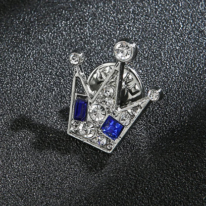 Crown Chain Brooch Vintage Tassel Crystal Brooch Temperament Rhinestone Lapel For Women Dress Mens Shirt Suit Set Collar Jewelry