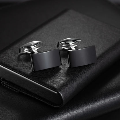 Round Cufflinks Mens For Business Shirt Wedding Party Men Cufflink Solid Cloth Rectangle Stripe Cuff links Accessories Wholesale