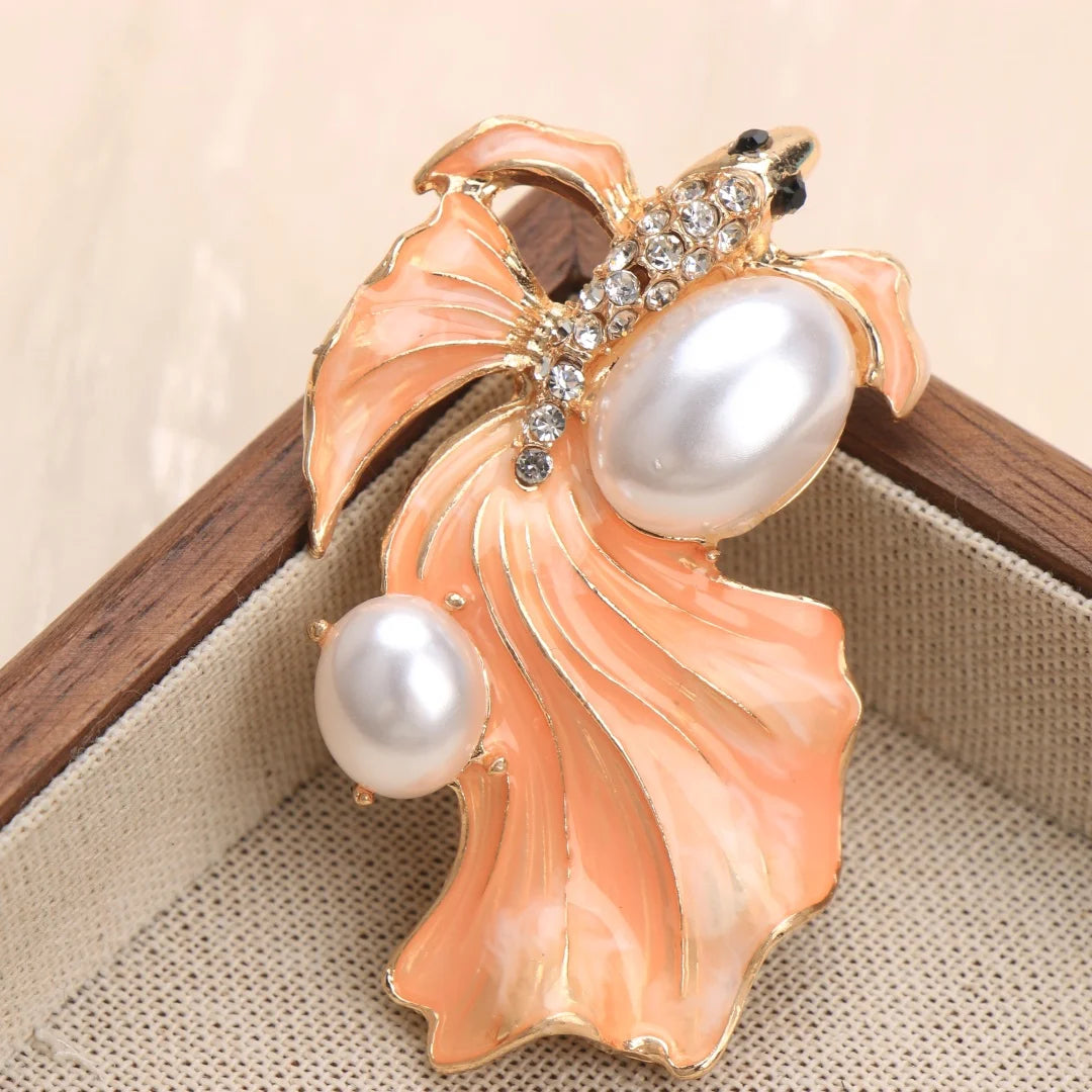 Baroque Luxury Beautiful Fish Design Brooch for Men and Women, JewelryAccessories, Wedding, Holiday, Party, Couple'sSurpriseGift