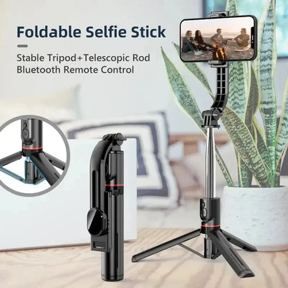 Wireless Selfie Stick for Smartphone 44 Inch Tripod with Bluetooth Remote Foldable Stand for Vlog Shooting Record