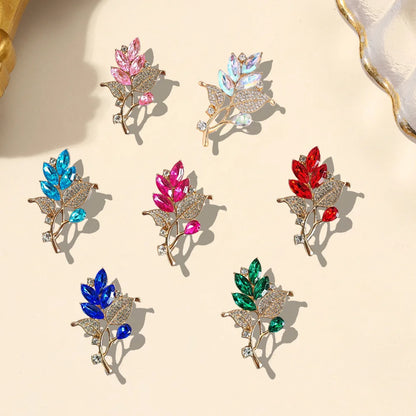 Orchid Style Brooch Women's Alloy Flower Plant Brooches Fashionable and Versatile Clothing Backpack Scarf Accessories Brooch