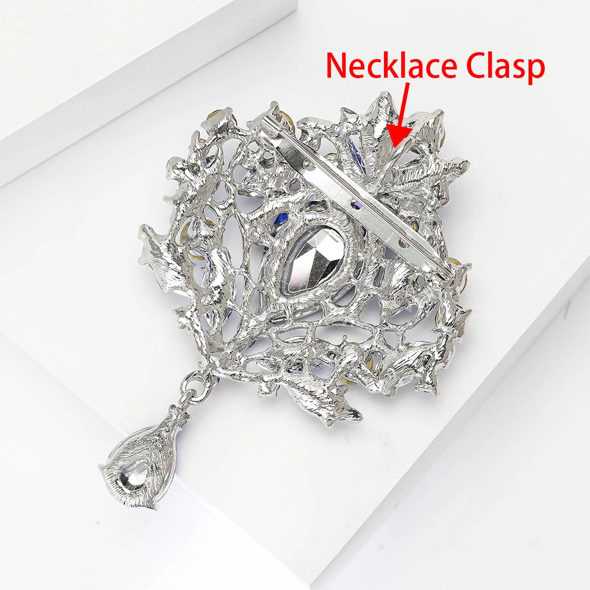 Beaut&Berry Rhinestone Luxury Brooches for Women Unisex Crystal Glass Pendant Pins Office Party Friend Gifts Jewelry Accessories