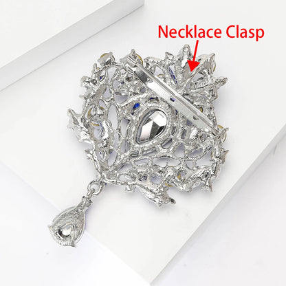 Beaut&Berry Rhinestone Luxury Brooches for Women Unisex Crystal Glass Pendant Pins Office Party Friend Gifts Jewelry Accessories