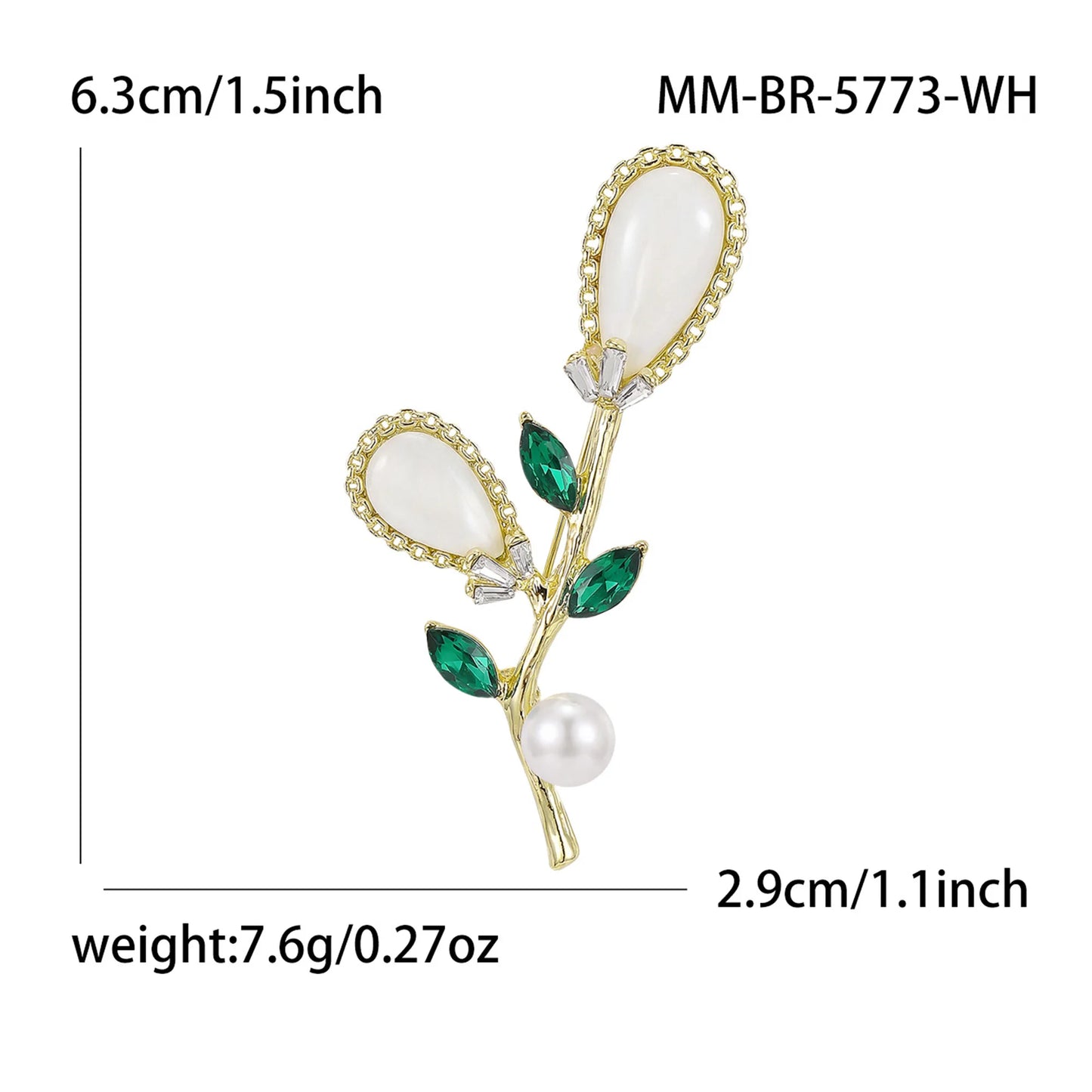 Beaut&Berry Trendy Enamel Flower Brooches for Women Unisex Plant Pins Casual Party Jewelry Accessories Gifts Decoration